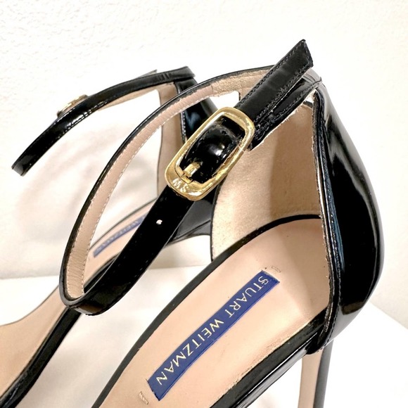 NWOT Stuart Weitzman Nudistsong Patent Leather Strapy Heels - Picture 5 of 6